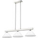 Cobalt 3 Light 46 inch Matte Black Billiard Ceiling Light in Green