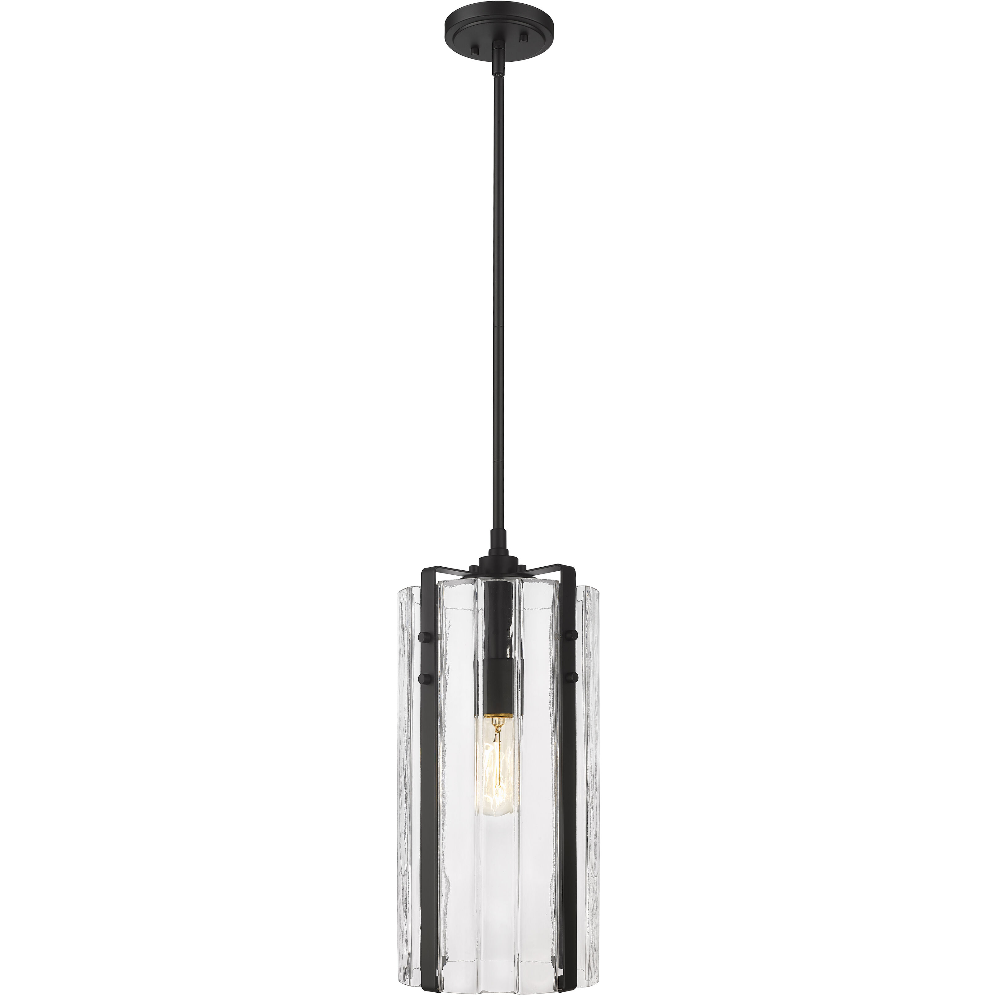 Alverton 1 Light 8 inch Matte Black Pendant Ceiling Light