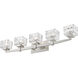 Rubicon 5 Light 36 inch Brushed Nickel Vanity Wall Light in G9