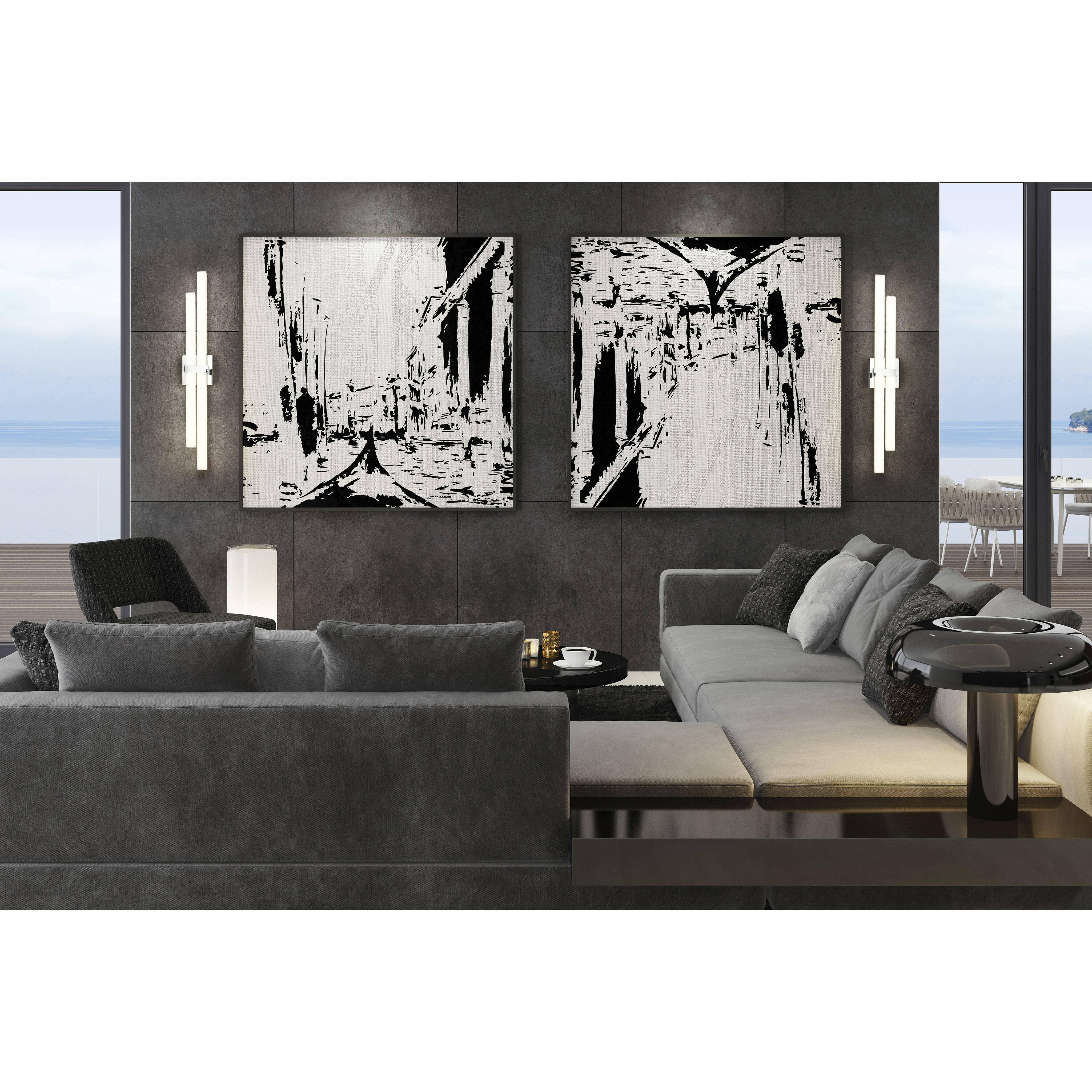 Zane LED 32 inch Chrome Vanity Wall Light