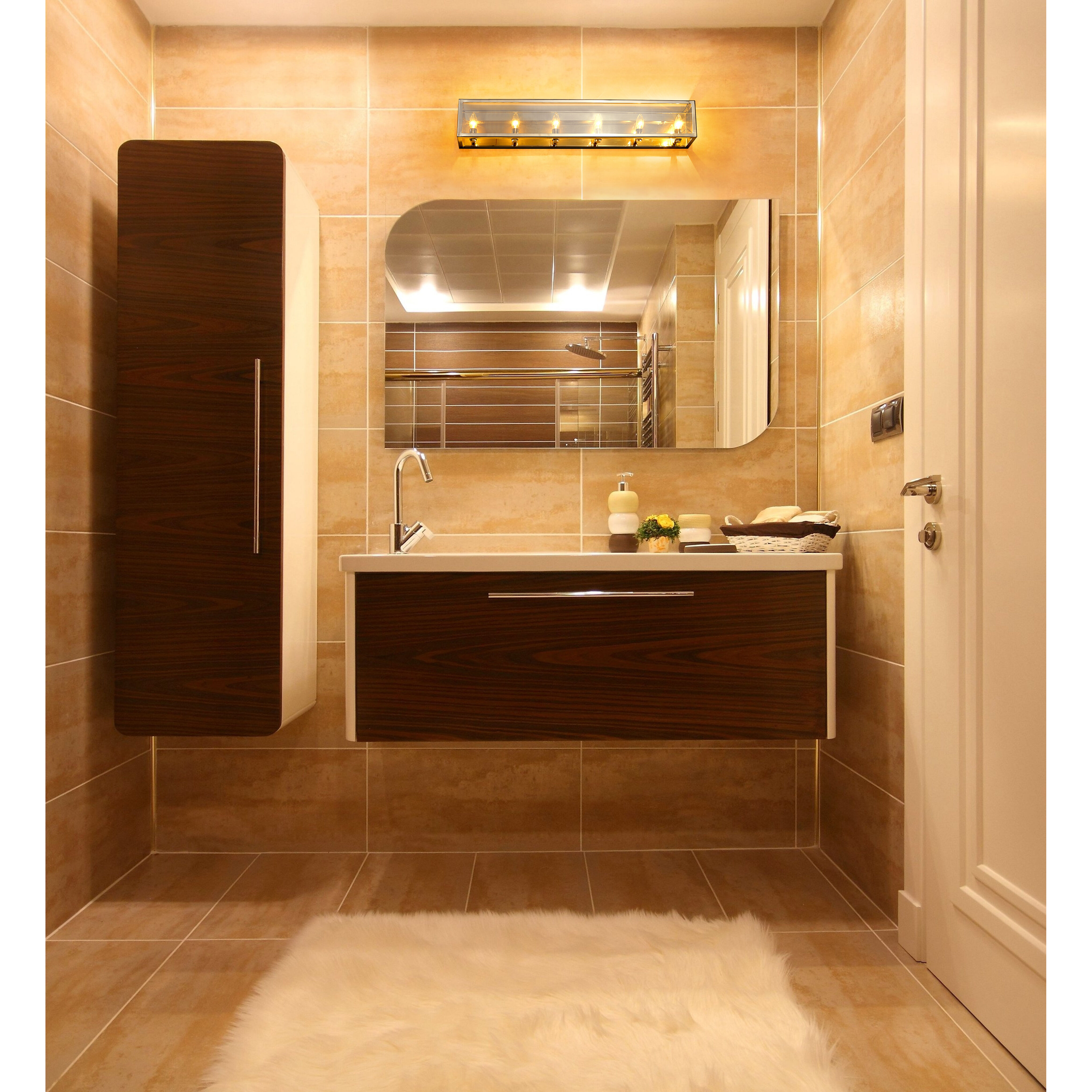 Infinity 4 Light 24 inch Chrome Vanity Wall Light