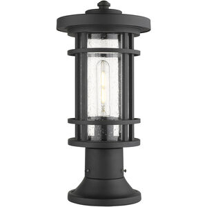 Jordan 1 Light 16.75 inch Black Outdoor Pier Mounted Fixture