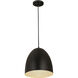 Z-Studio 1 Light 12 inch Satin Black Pendant Ceiling Light in Matte Black