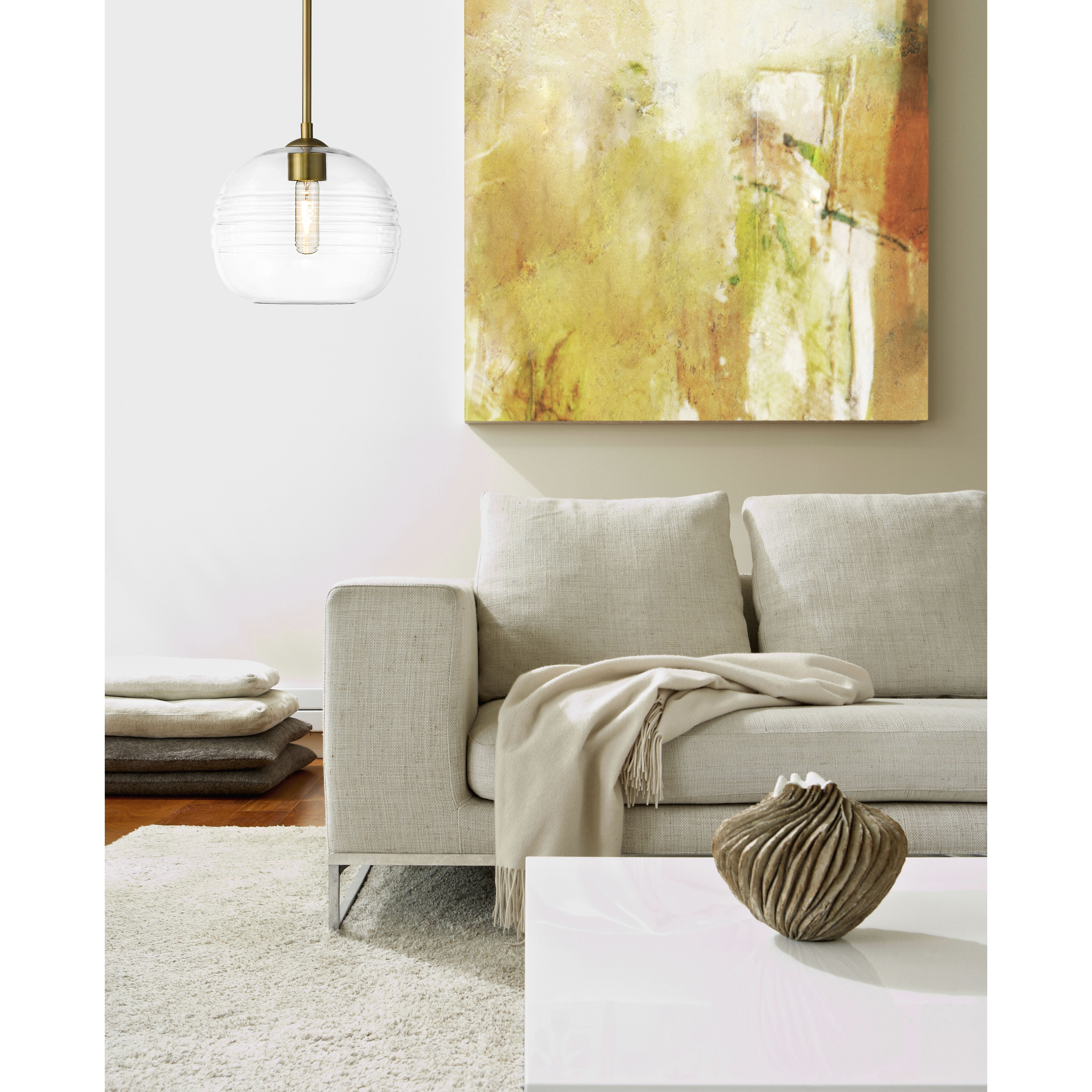 Harmony 1 Light 10 inch Olde Brass Pendant Ceiling Light