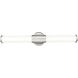 Warwick LED 25.25 inch Brushed Nickel Bathroom Vanity Wall Light