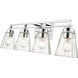 Lyna 4 Light 30.5 inch Chrome Vanity Wall Light