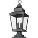 Raphael 4 Light 35 inch Sand Black Outdoor Pier Mounted Fixture in Soft Sand Black
