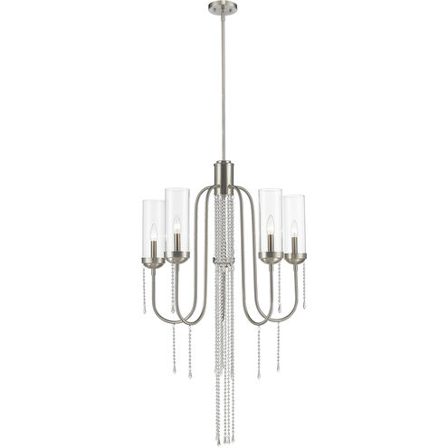 Siena 5 Light 26 inch Brushed Nickel Chandelier Ceiling Light