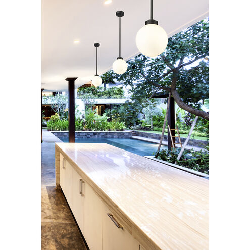 Laurent 1 Light 8 inch Black Outdoor Pendant