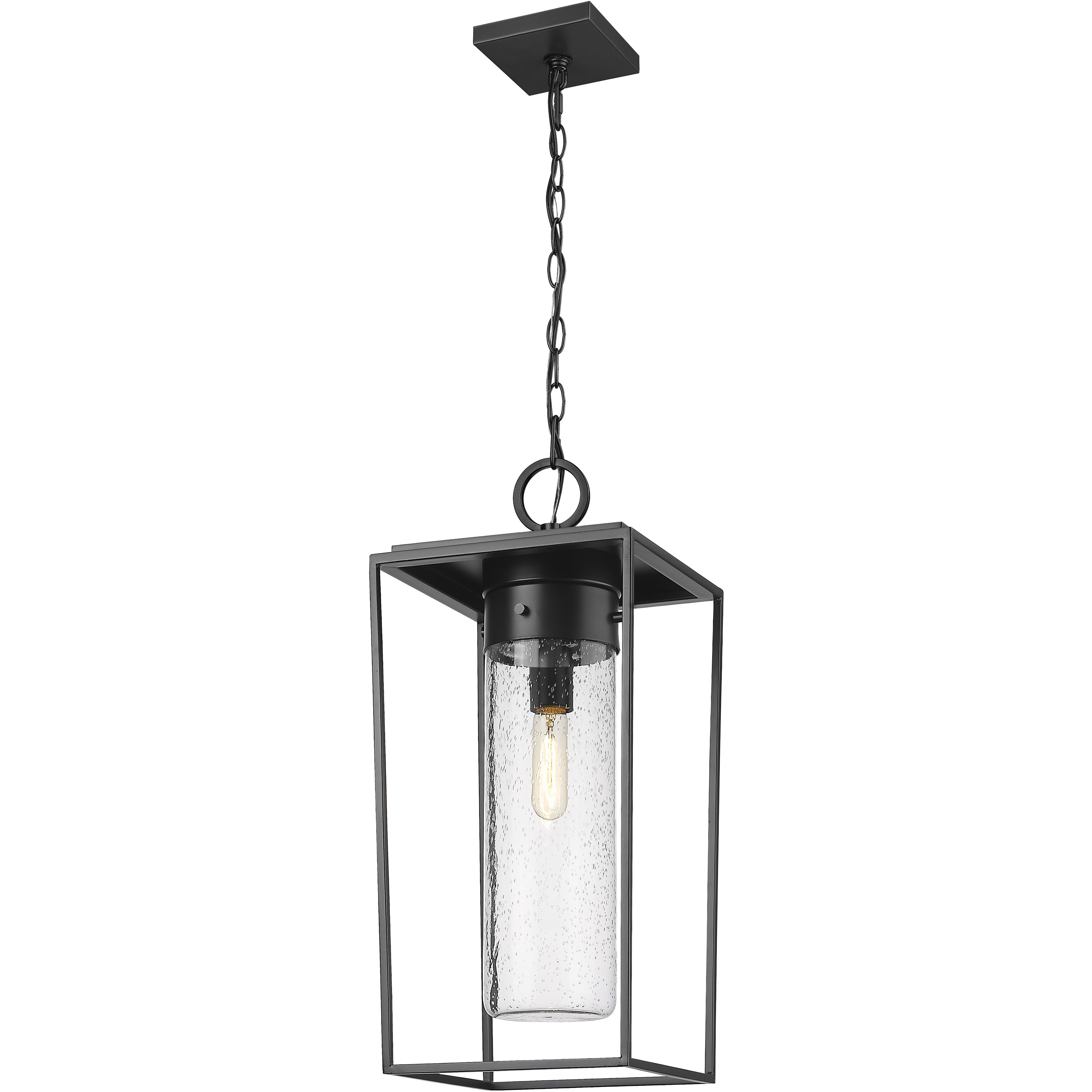 Sheridan 1 Light 10 inch Black Outdoor Chain Mount Ceiling Fixture