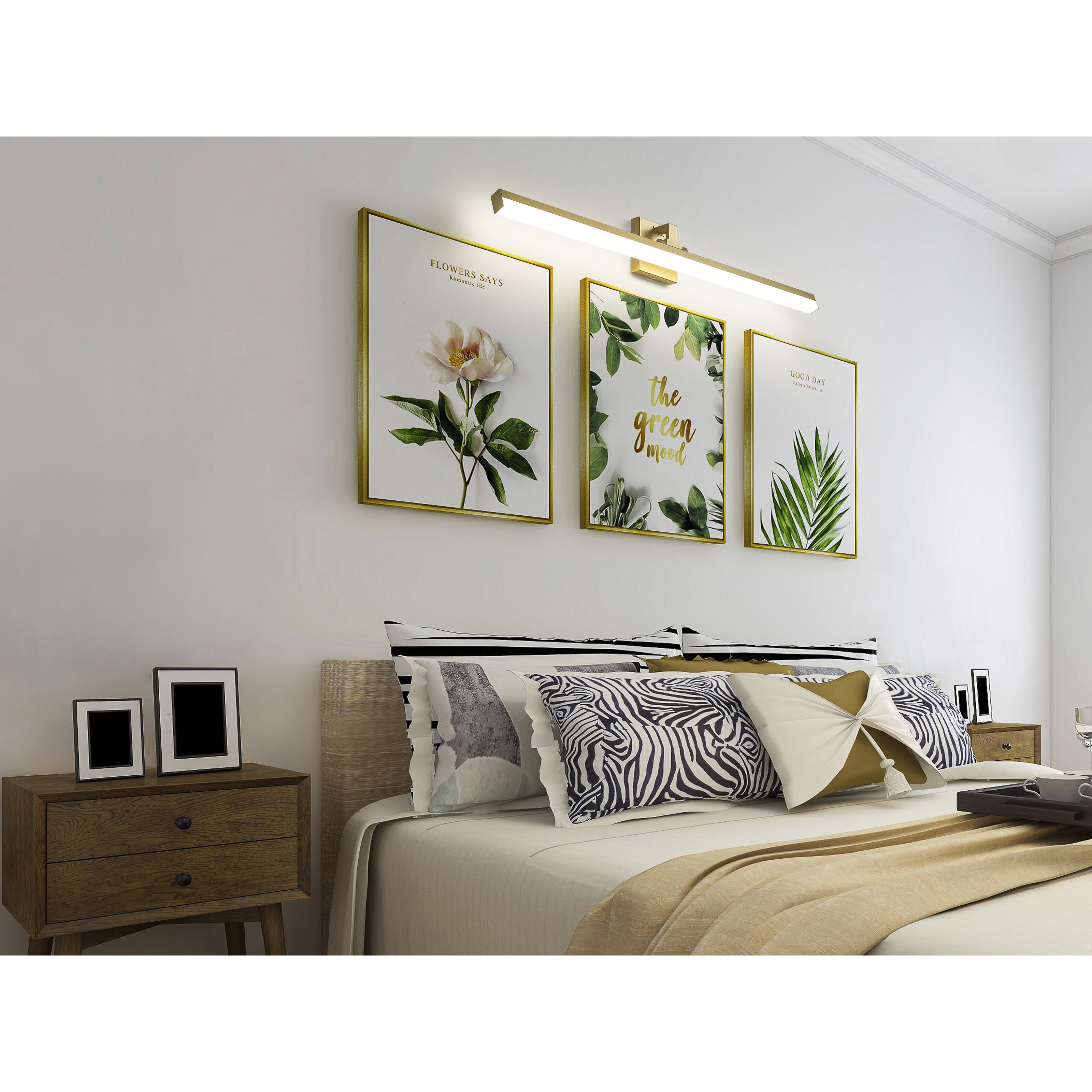 Liam LED 40 inch Modern Gold Vanity Wall Light