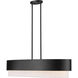 Counterpoint 5 Light 42 inch Matte Black Linear Chandelier Ceiling Light