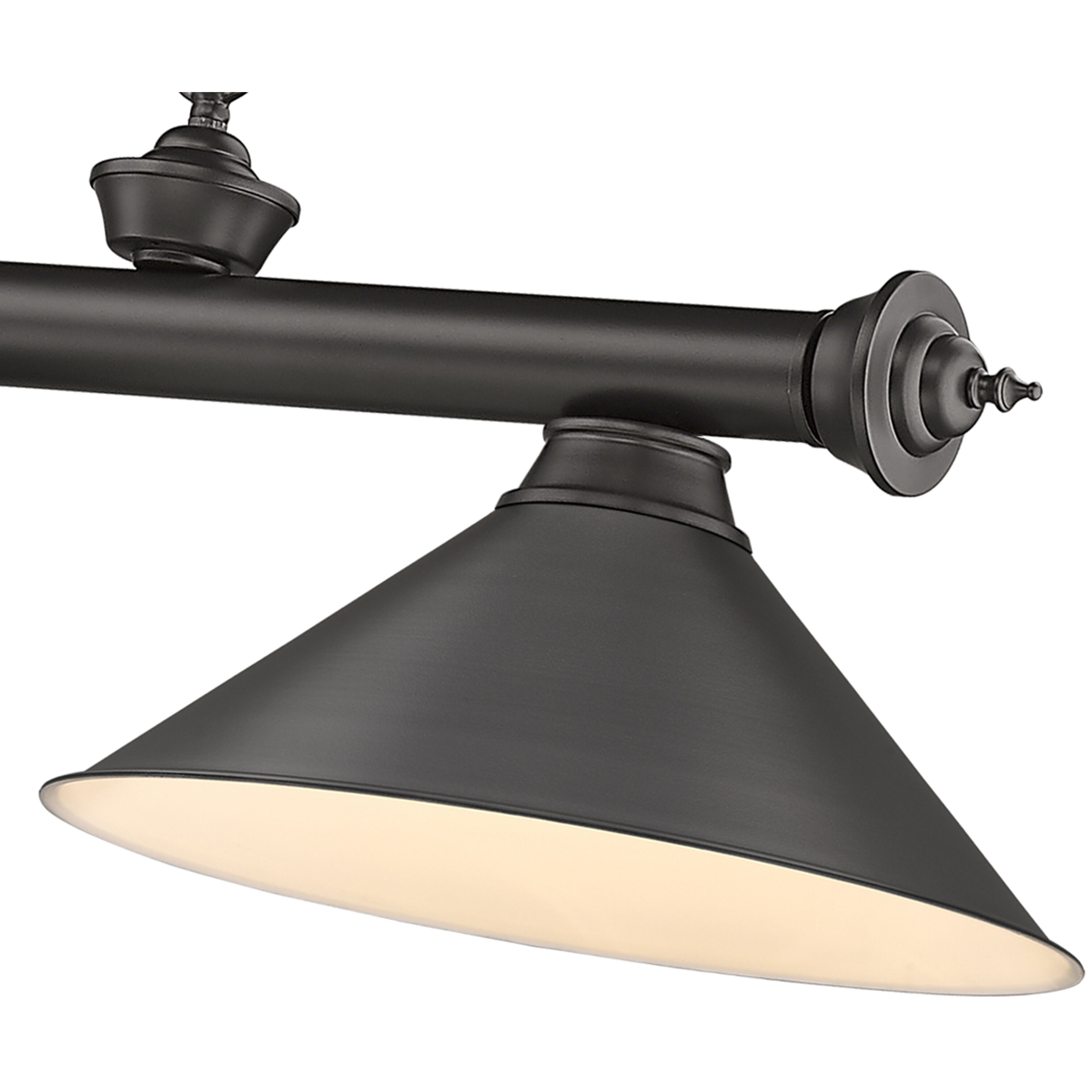 Cordon 3 Light 57.25 inch Bronze Billiard Ceiling Light in Bronze Steel