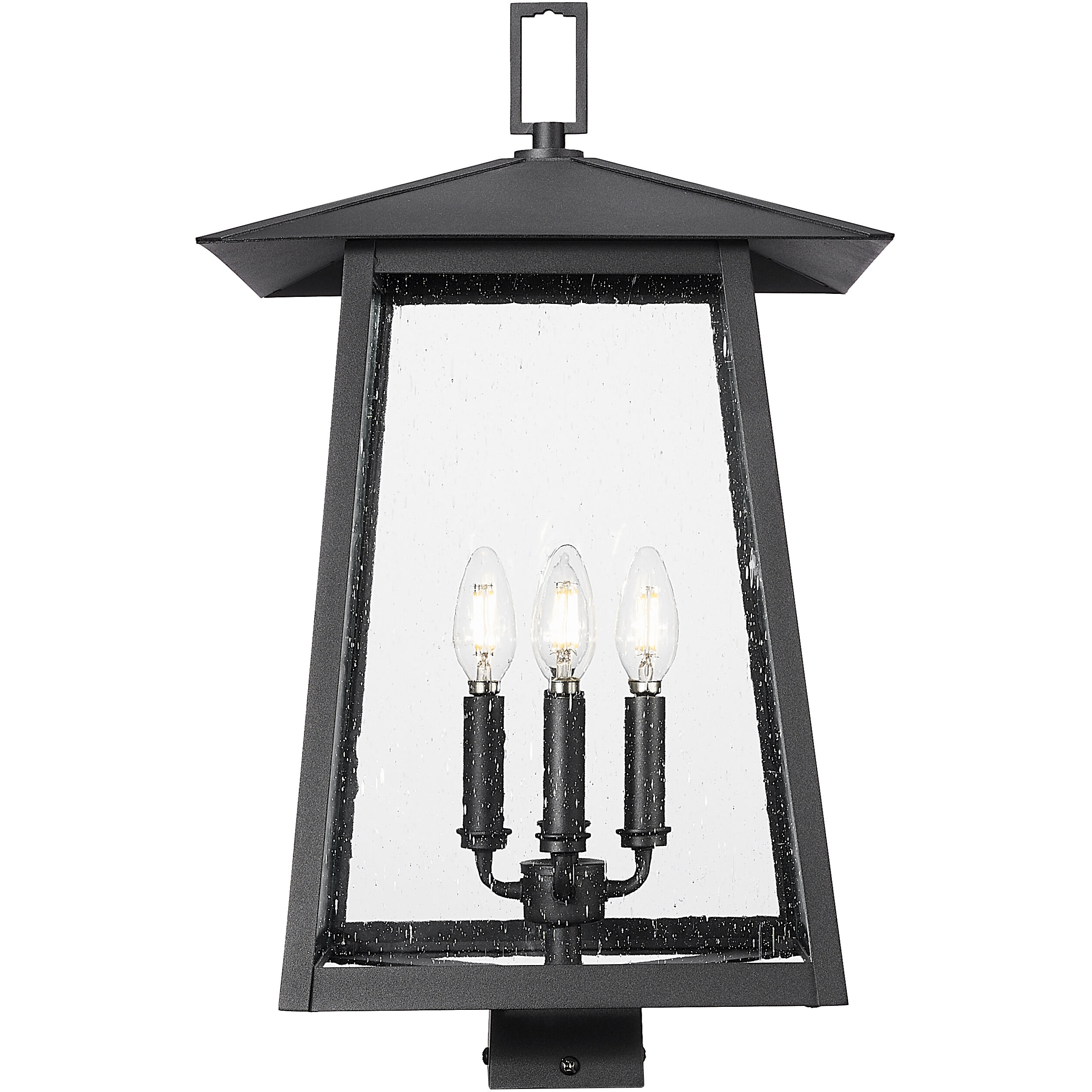 Rainer 4 Light 22.75 inch Black Outdoor Post Mounted Fixture in G9