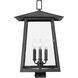Rainer 4 Light 22.75 inch Black Outdoor Post Mounted Fixture in G9