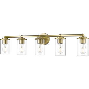 Thayer 5 Light 39 inch Luxe Gold Bath Vanity Wall Light