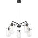 Delaney 5 Light 24 inch Matte Black Chandelier Ceiling Light
