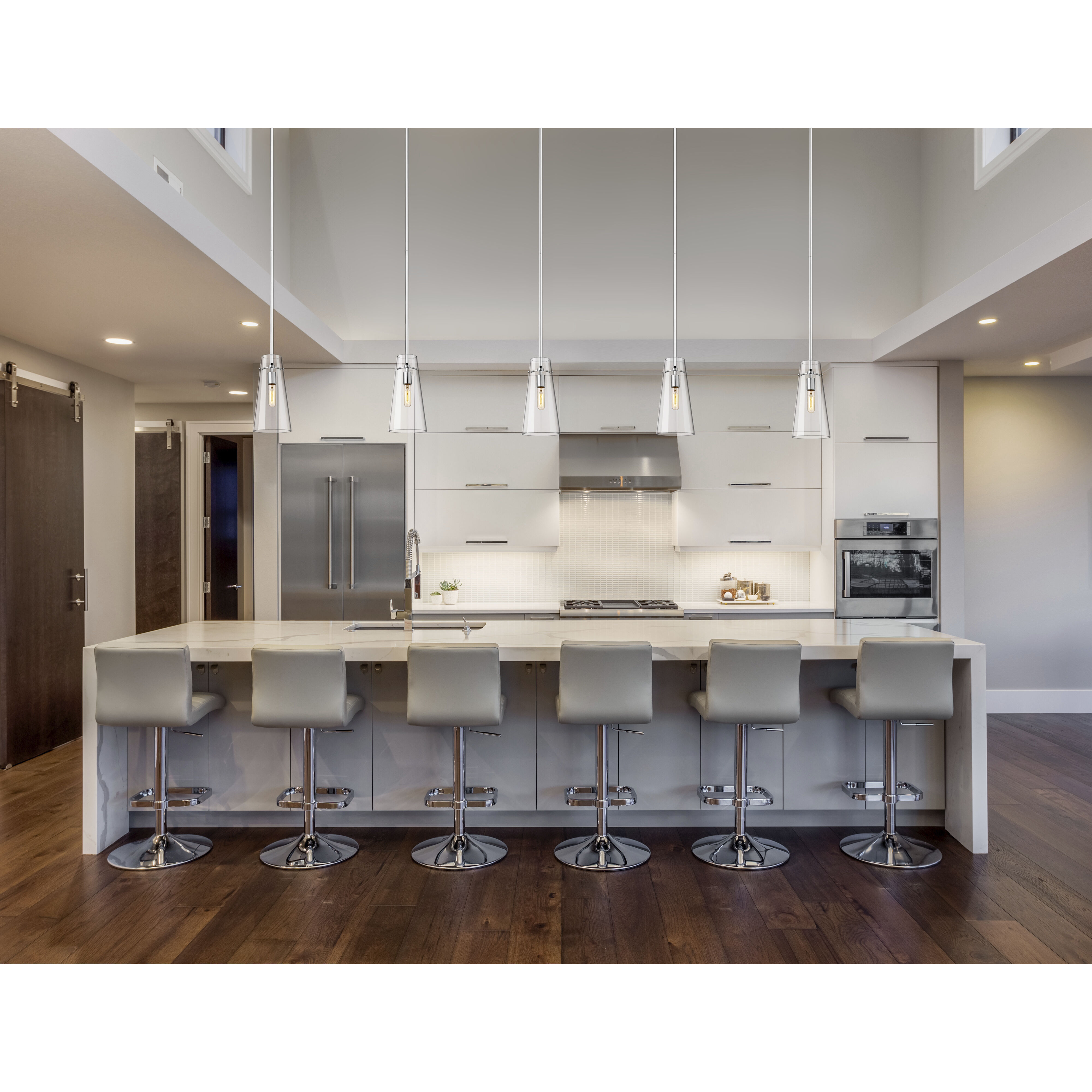 Kira 1 Light 6.5 inch Chrome Pendant Ceiling Light