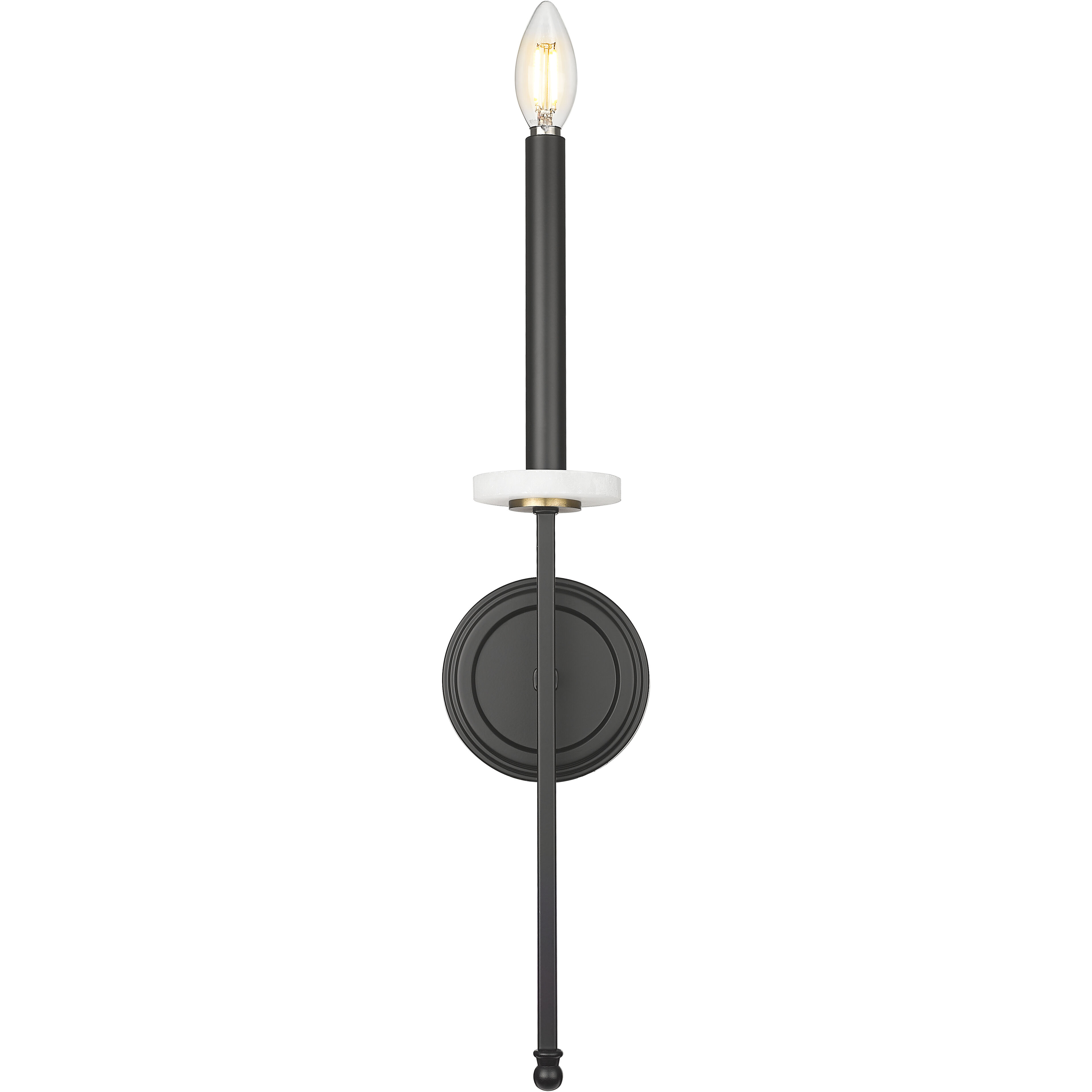 Gaultier Wall Sconce Wall Light in Matte Black and Modern Gold