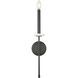 Gaultier Wall Sconce Wall Light in Matte Black and Modern Gold