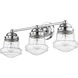 Vaughn 3 Light 22.5 inch Chrome Vanity Wall Light