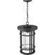 Jordan 1 Light 12 inch Black Outdoor Chain Mount Ceiling Fixture