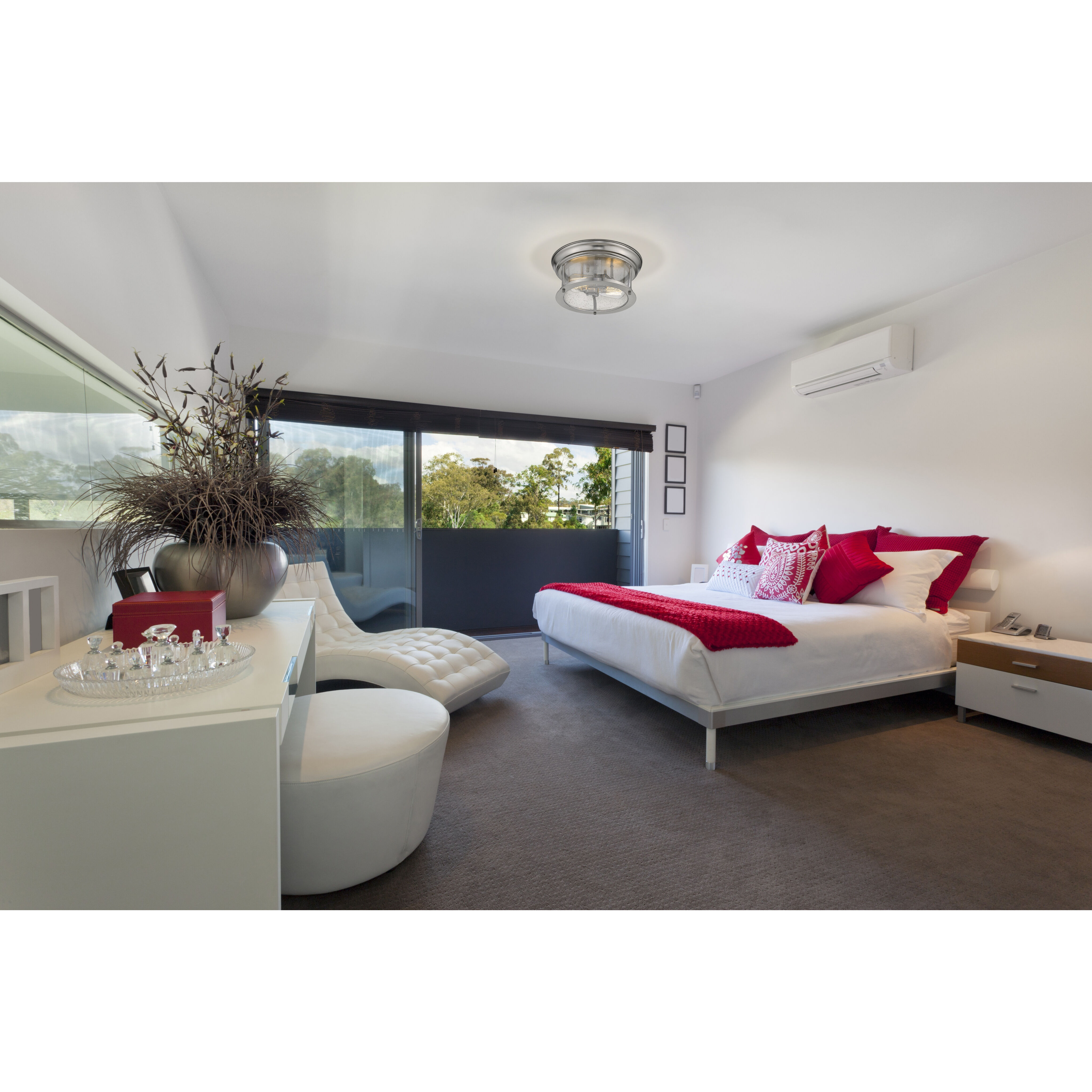 Sonna 2 Light 11 inch Brushed Nickel Flush Mount Ceiling Light