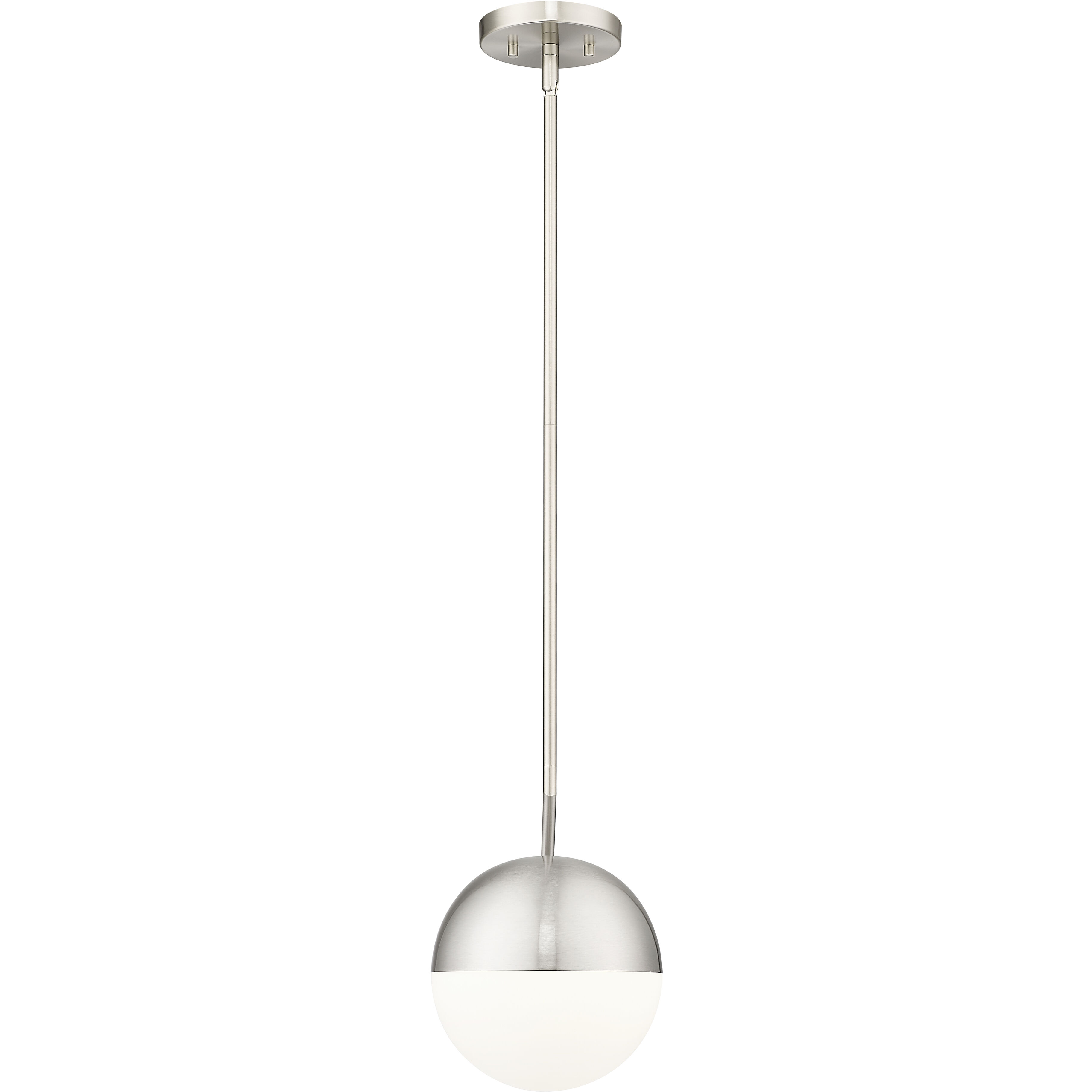Realm Sphere 1 Light 10.75 inch Brushed Nickel Pendant Ceiling Light