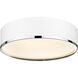 Arlo 4 Light 20.25 inch Matte White and Chrome Flush Mount Ceiling Light