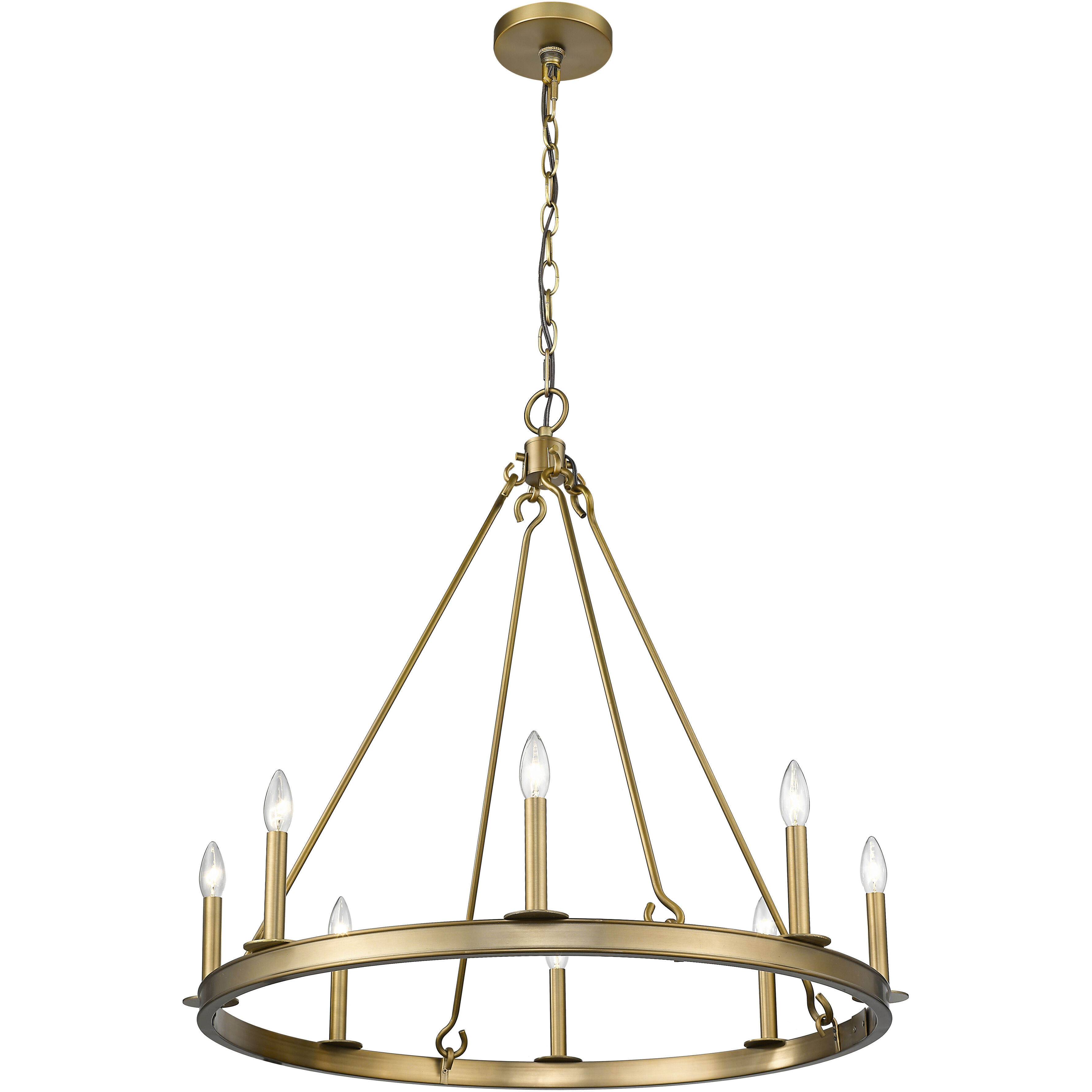 Barclay 8 Light 33 inch Olde Brass Chandelier Ceiling Light