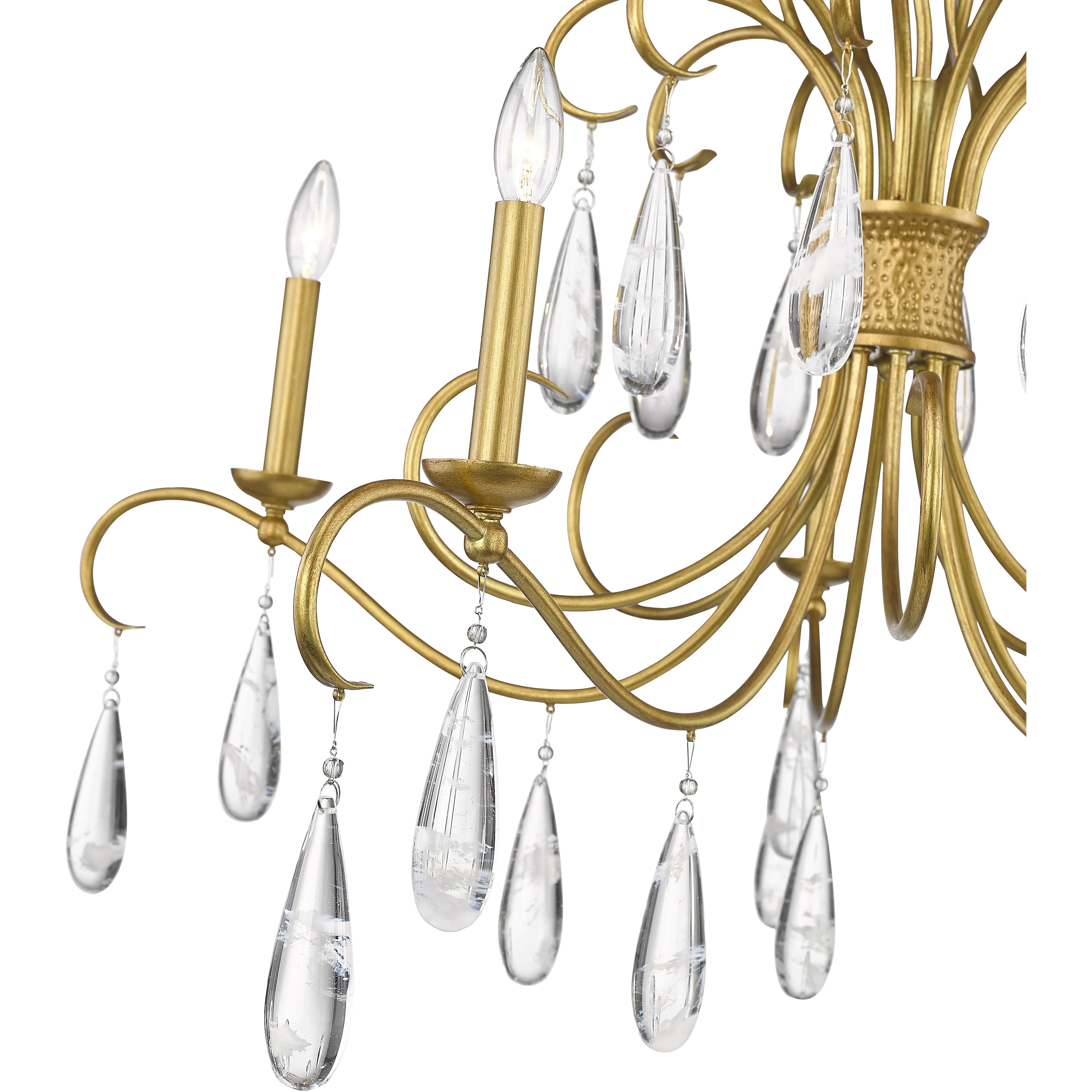 Amara 5 Light 38 inch Gilded Gold Chandelier Ceiling Light