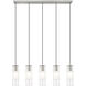 Alton 5 Light 42 inch Brushed Nickel Linear Chandelier Ceiling Light
