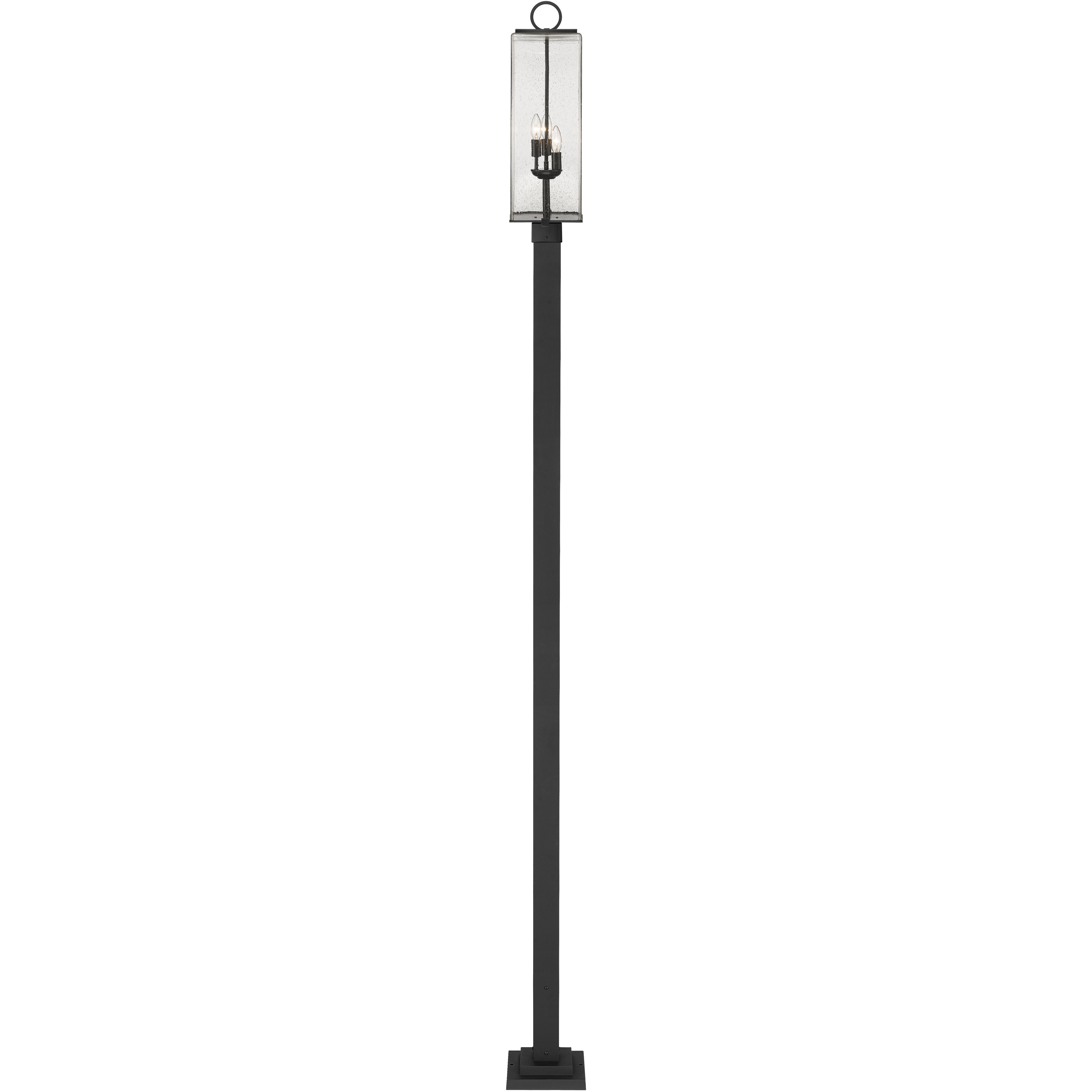 Sana 3 Light 120.25 inch Black Outdoor Post Mounted Fixture