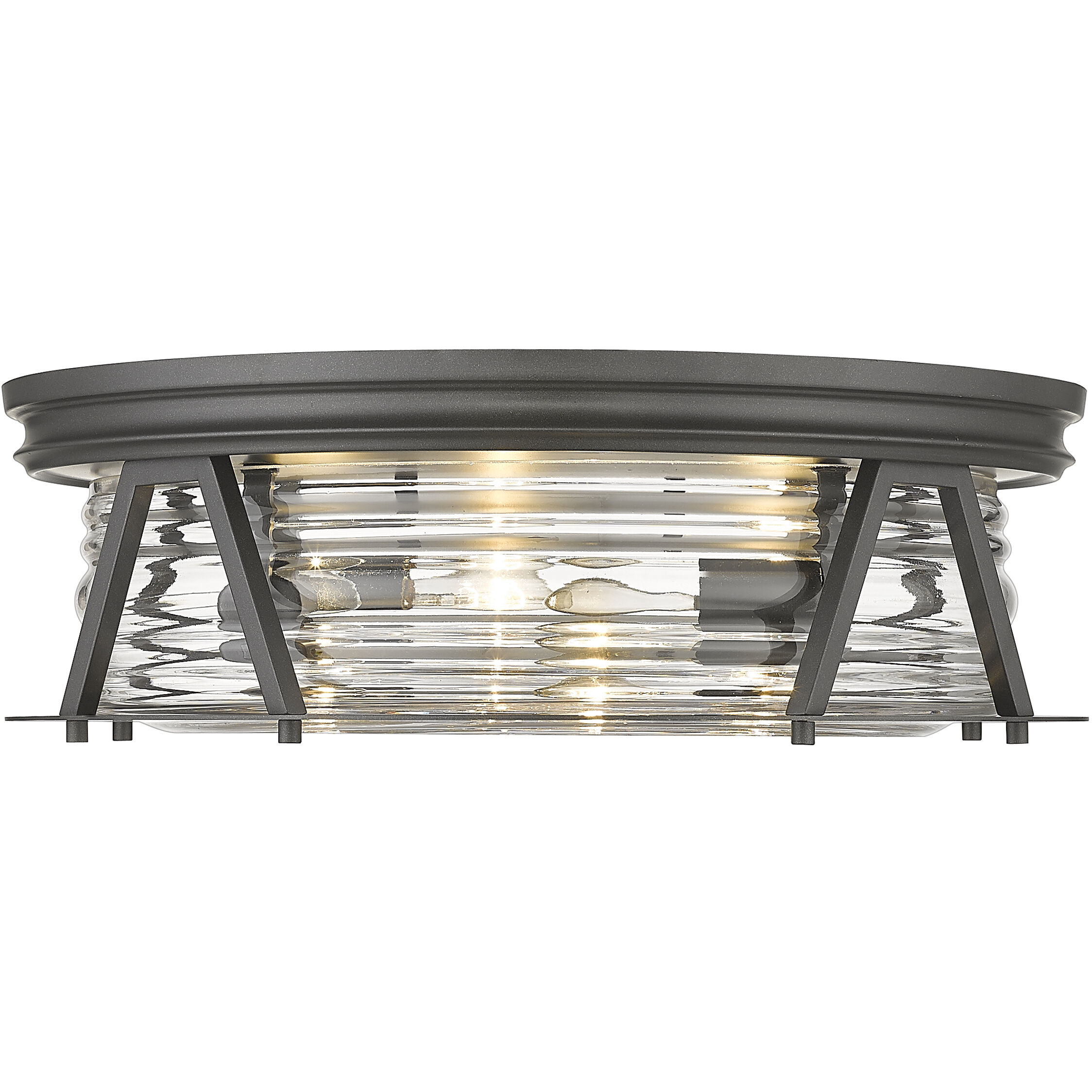 Cape Harbor 4 Light 20 inch Bronze Flush Mount Ceiling Light