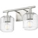Landon 2 Light 14 inch Brushed Nickel Vanity Wall Light
