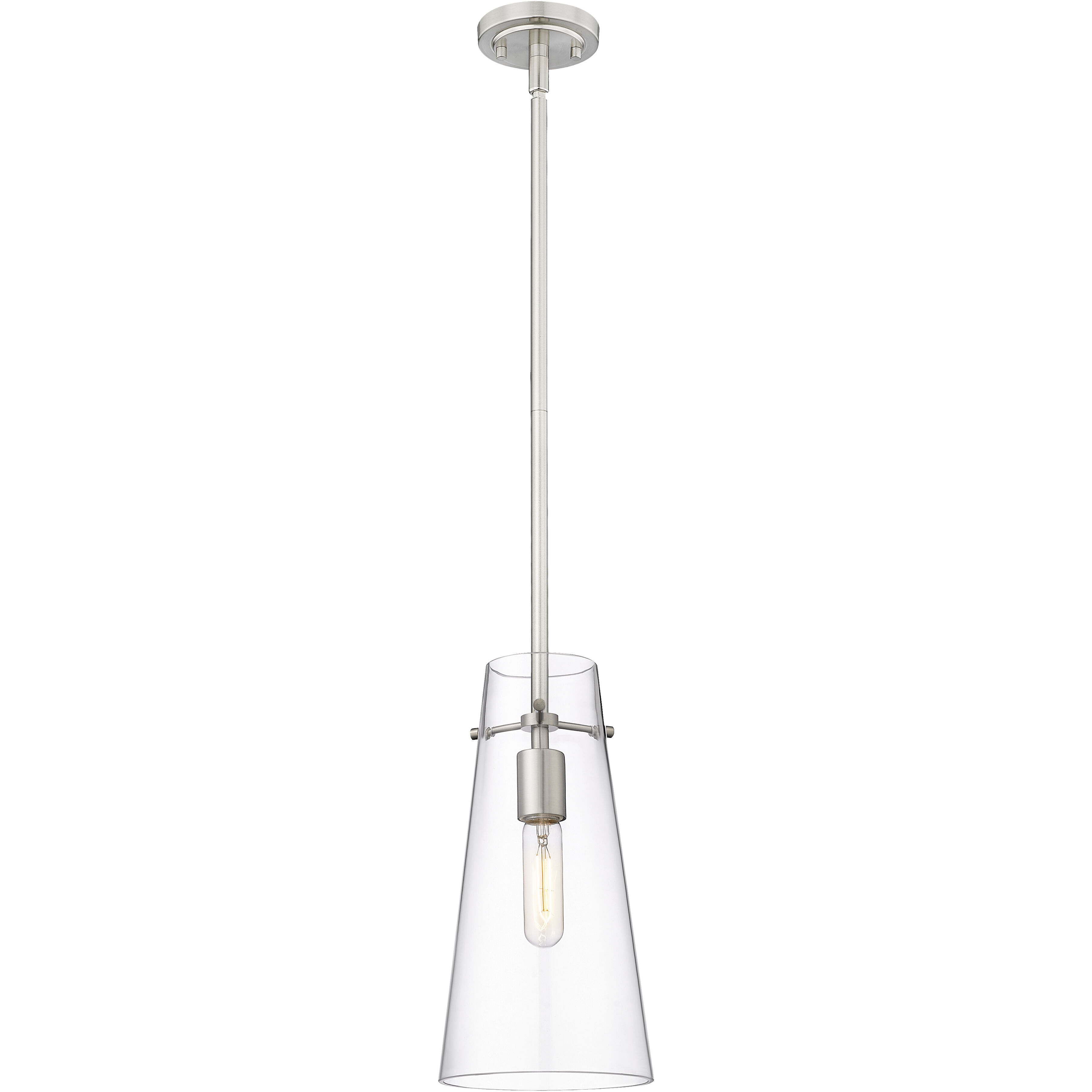 Kira 1 Light 6.5 inch Brushed Nickel Pendant Ceiling Light