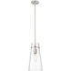 Kira 1 Light 6.5 inch Brushed Nickel Pendant Ceiling Light