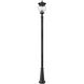 Davina 4 Light 119.25 inch Black Outdoor Post Mounted Fixture in G9