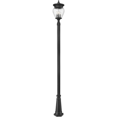 Davina 4 Light 119.25 inch Black Outdoor Post Mounted Fixture in G9