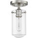 Delaney 1 Light 5 inch Brushed Nickel Flush Mount Ceiling Light