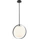 Midnetic 1 Light 12 inch Matte Black Pendant Ceiling Light