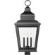 Raphael 4 Light 31.75 inch Sand Black Outdoor Post Mount Fixture in Soft Sand Black