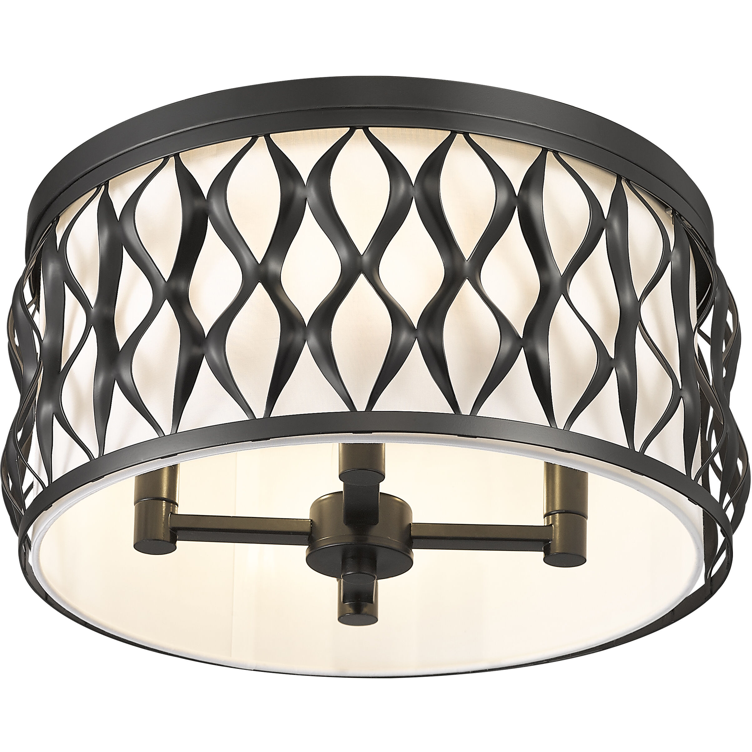Harden 4 Light 16.25 inch Matte Black Flush mount Ceiling Light