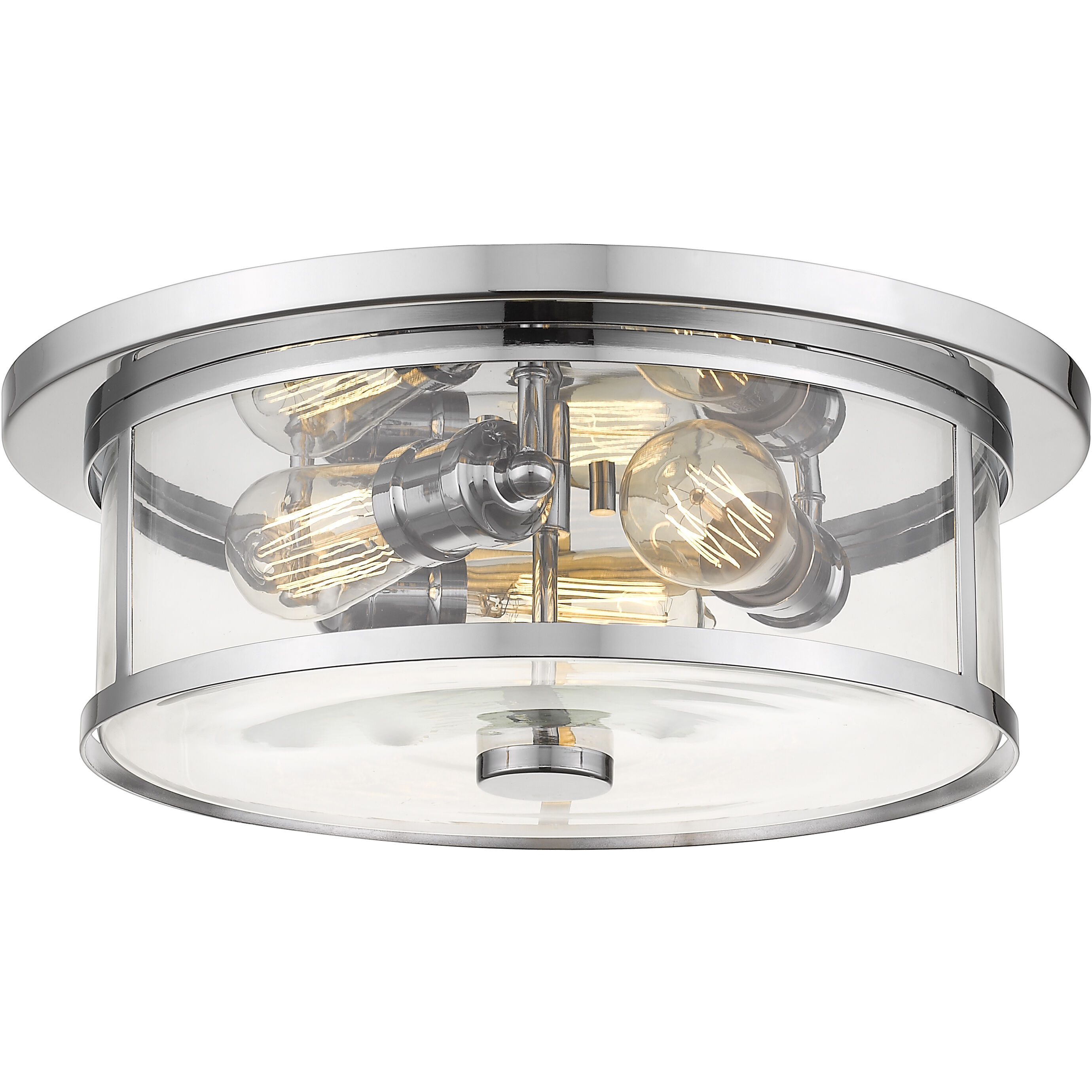 Savannah 3 Light 15.75 inch Chrome Flush Mount Ceiling Light