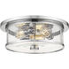 Savannah 3 Light 15.75 inch Chrome Flush Mount Ceiling Light