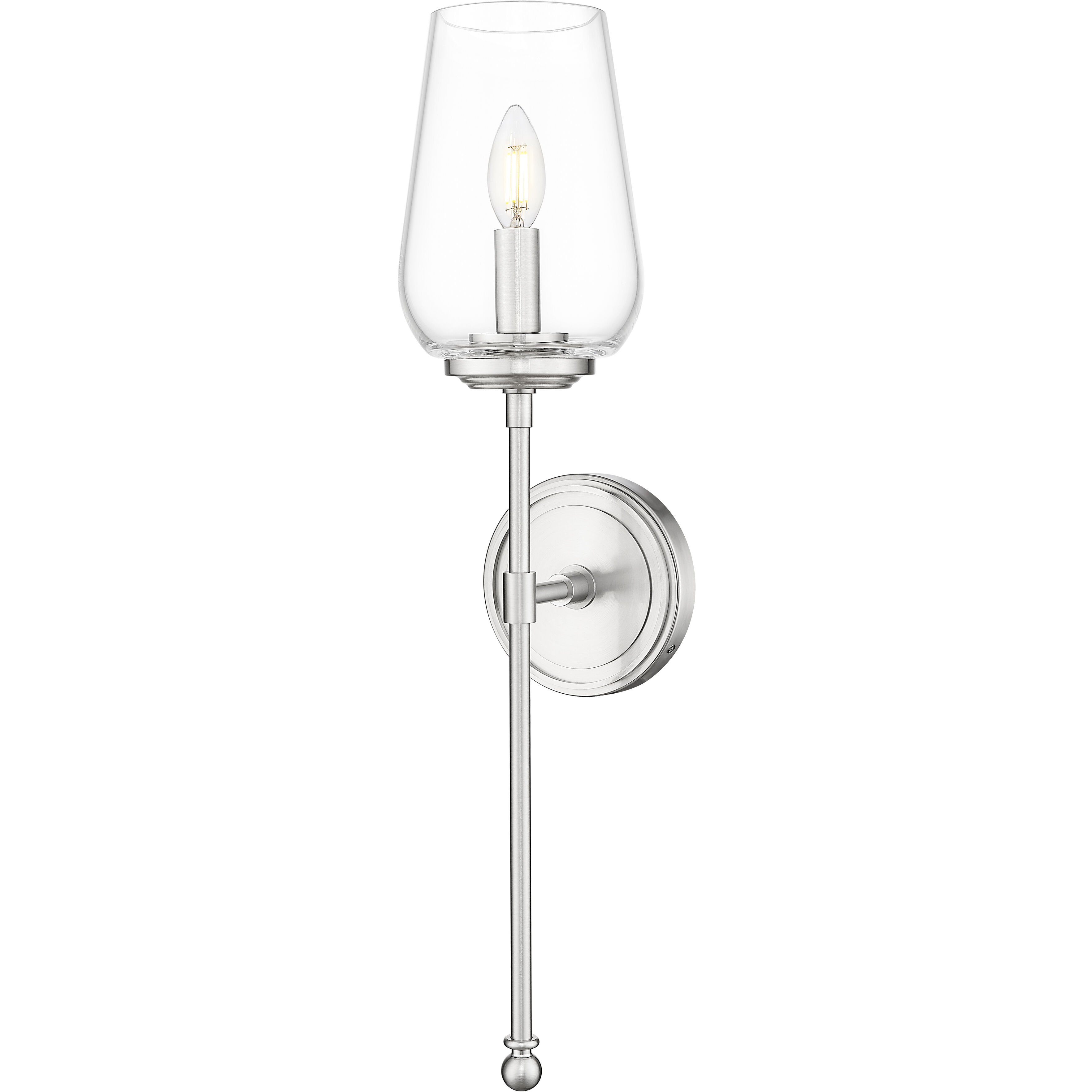 Dominique Wall Sconce Wall Light in Brushed Nickel