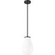 Newbury 1 Light 8 inch Matte Black Pendant Ceiling Light