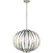 Moundou 6 Light 24 inch Brushed Nickel Chandelier Ceiling Light