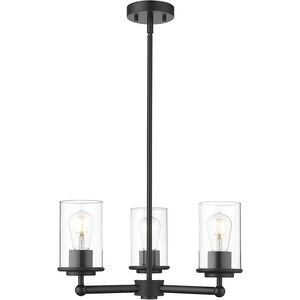 Thayer 3 Light 19 inch Matte Black Chandelier Ceiling Light