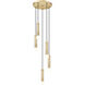 Stari 5 Light 12 inch Modern Gold Chandelier Ceiling Light